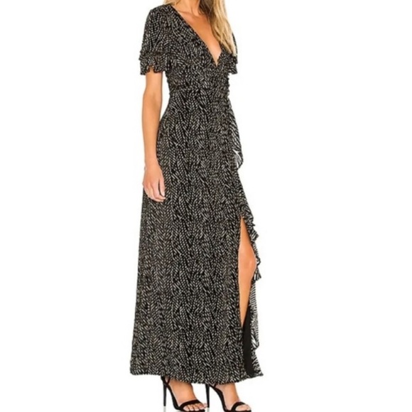 House of Harlow 1960 x revolve waterfall zebra print maxi dress XS - Picture 3 of 12